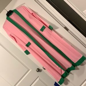 Ladies pink an green duster xl
